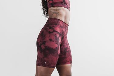 Nobull High-Rise 6" Tie-Dye Women's Shorts Orange Black | Australia (TS1789)